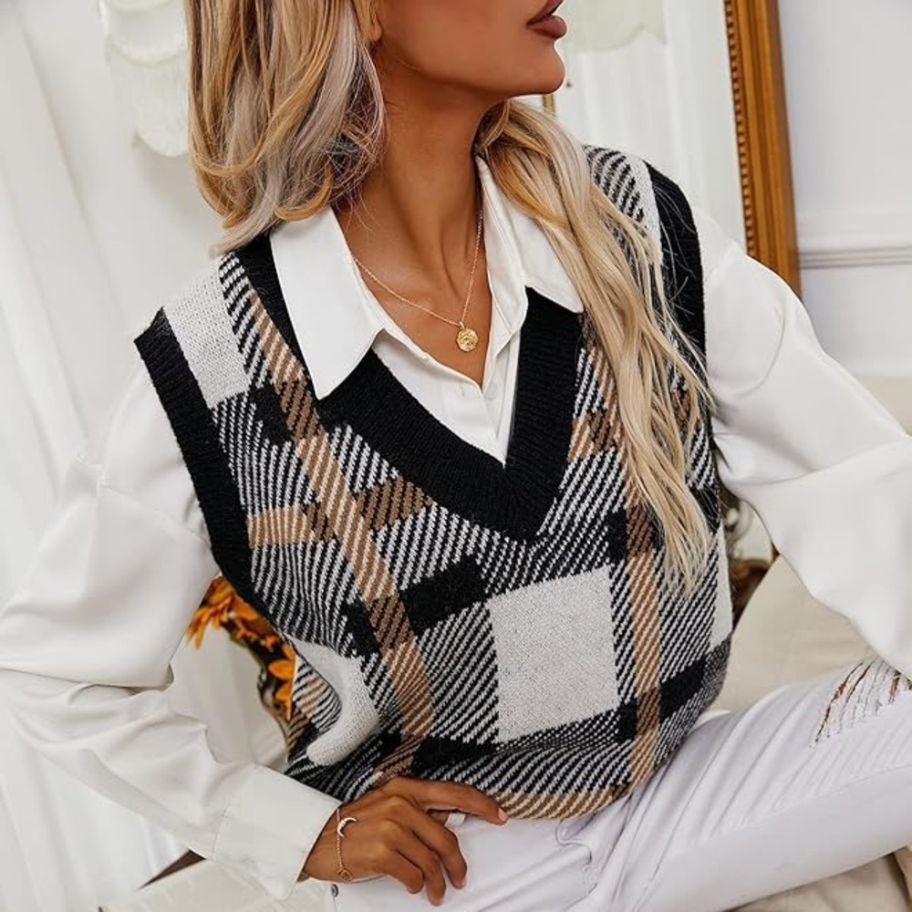 Plaid vest